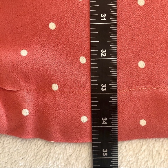 Madewell. Heather Button-Front Dress. Polka Dot Sweet Dahlia. Large - Picture 9 of 12